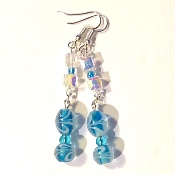 Hand Crafted Jewelry - Crystal Party Drop Earrings